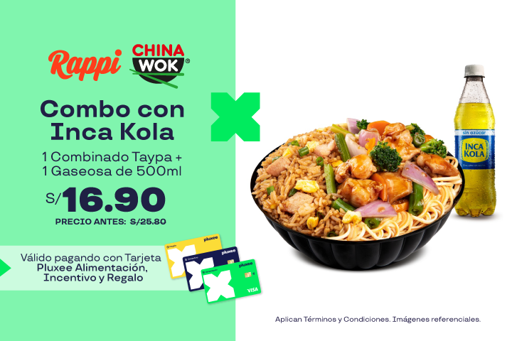 34% OFF en Promo Combinado: 1 Combinado Taypa + 1 Gaseosa de 500ml  a S/16.90.Precio regular S/25.80