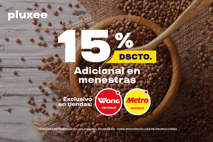 15% dscto adicional sobre precios vigentes en menestras