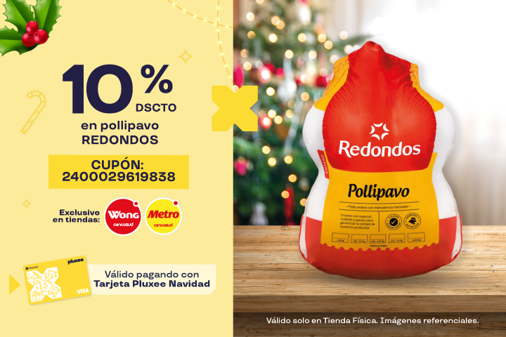 10% Dscto Pollipavo Redondos Cupón: 2400029619838