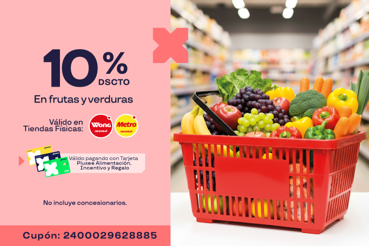 10% En frutas y verduras