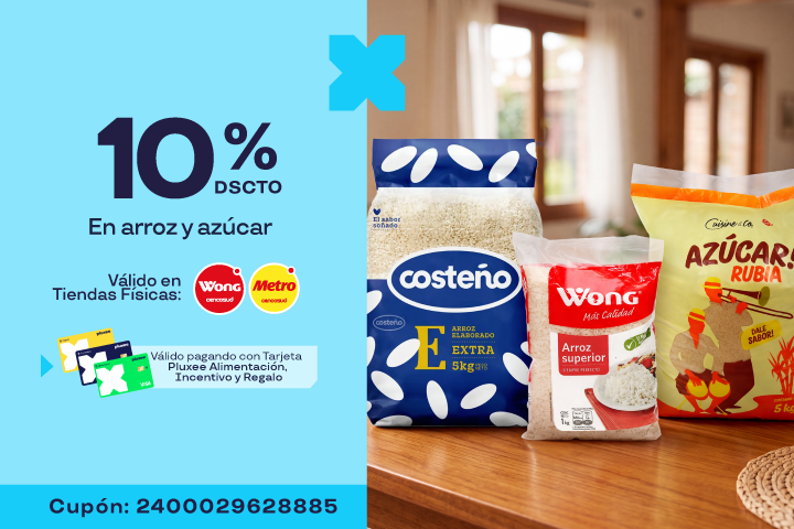 10% En arroz y azúcar