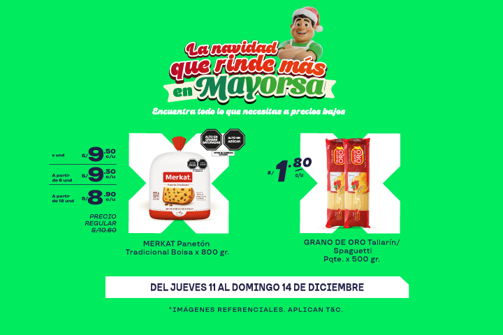 ¡Los infaltables de Mayorsa! Del 11 al 14 de diciembre.