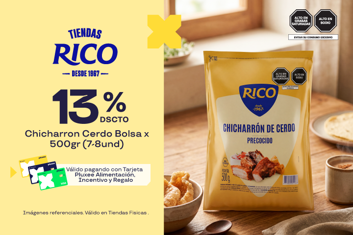 13% Chicharron Cerdo Bolsa x 500gr 7-8und 