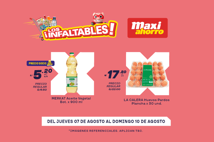 ¡Los infaltables de Maxiahorro! Del 7 al 10 de agosto.