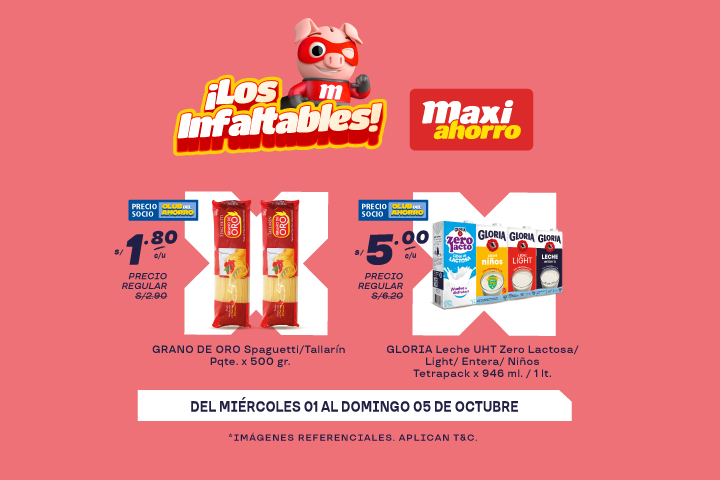 ¡Los infaltables de Maxiahorro! Del 01 al 05 de octubre.
