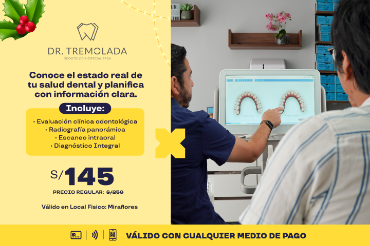 Conoce el estado real de tu salud dental y planifica con información clara. Precio Promoción: S/. 145. 