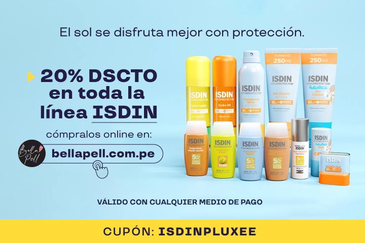 20% de dcto en todos los productos ISDIN