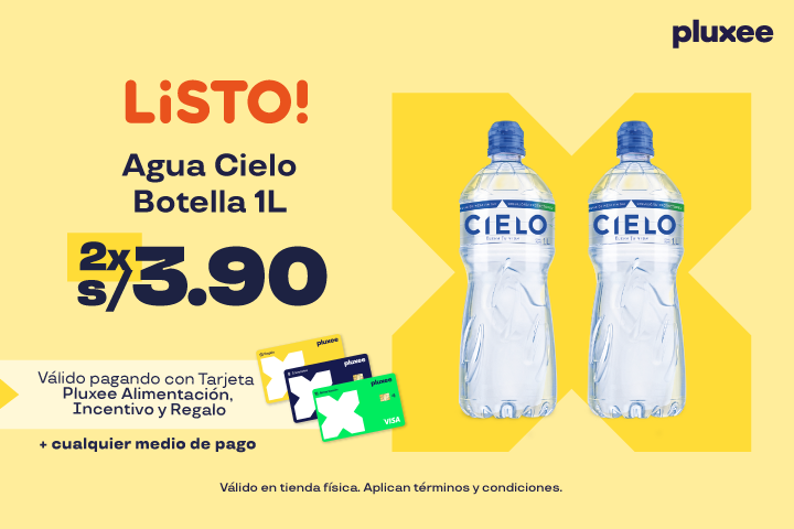  Agua Cielo Botella 1L. 2 x S/3.90