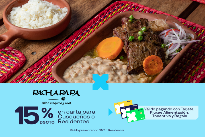 15% dscto en carta para Cusqueños o Residentes. Válido presentando DNI o Residencia.