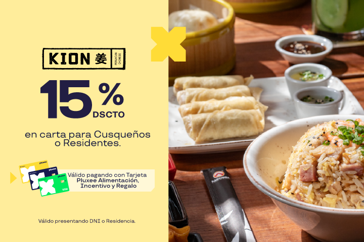 15% dscto en carta para Cusqueños o Residentes. Válido presentando DNI o Residencia.