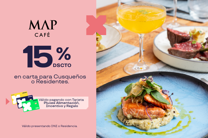 15% dscto en carta para Cusqueños o Residentes. Válido presentando DNI o Residencia.