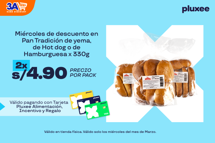 Pan de yema, de Hot dog o de Hamburguesa x 330g. LLéva 2 x S/4.90.Precio por Pack.