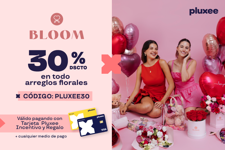 30% de descuento en todos nuestros arreglos florales de la web utilizando el código PLUXEE30