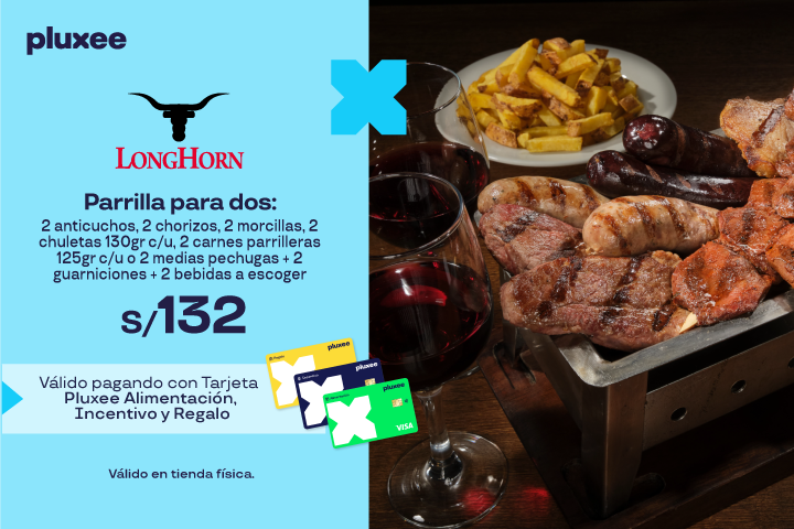 Parrilla para 2 a S/.132. Válido en Tienda Fisica.